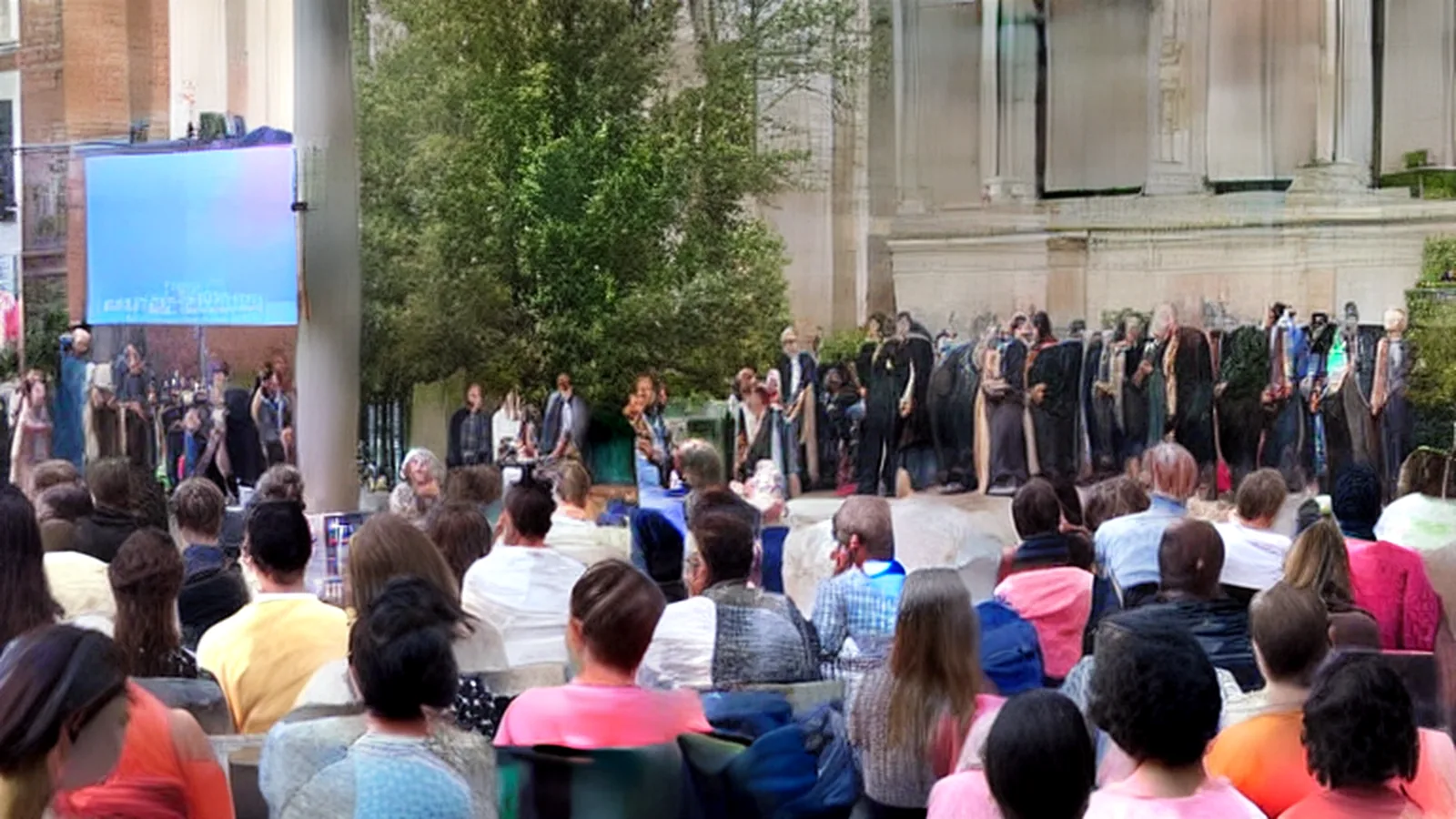 Public meeting moment where one participant has full context